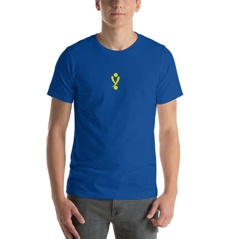 Yamasaki Simple Logo with Logo on Back Short-Sleeve Unisex T-Shirt