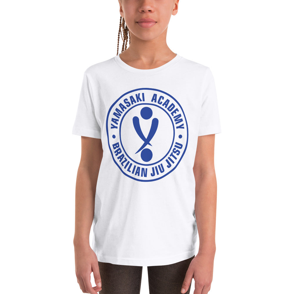 Yamasaki Logo Blue Youth Short Sleeve T-Shirt